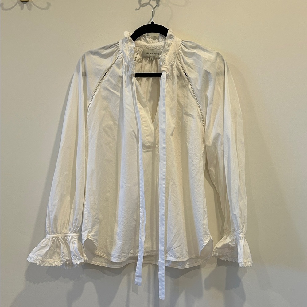 Lee Mathews White Top Sz 2/M